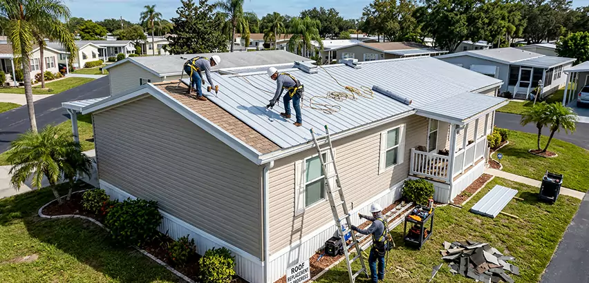 Mobile Home Metal Roof Replacement in Elmwood Park