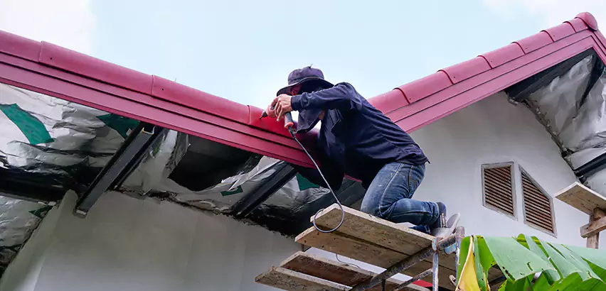 Residential Wind Damage Roof Repair in Elmwood Park